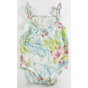 Carters • Floral Baby Onesie with Lace Detail